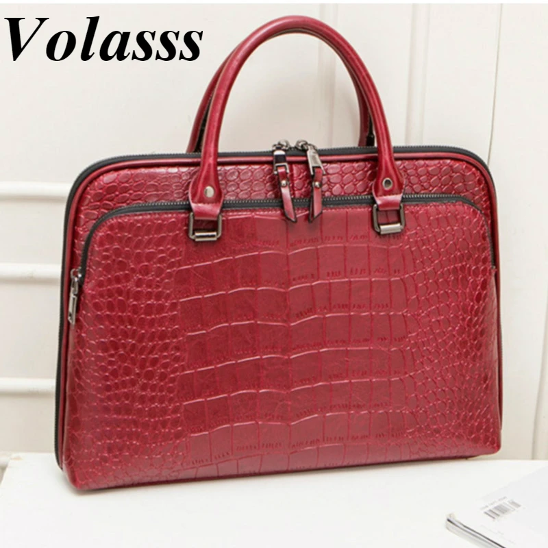 Fashion Women's PU Leather Briefcase For 13.3