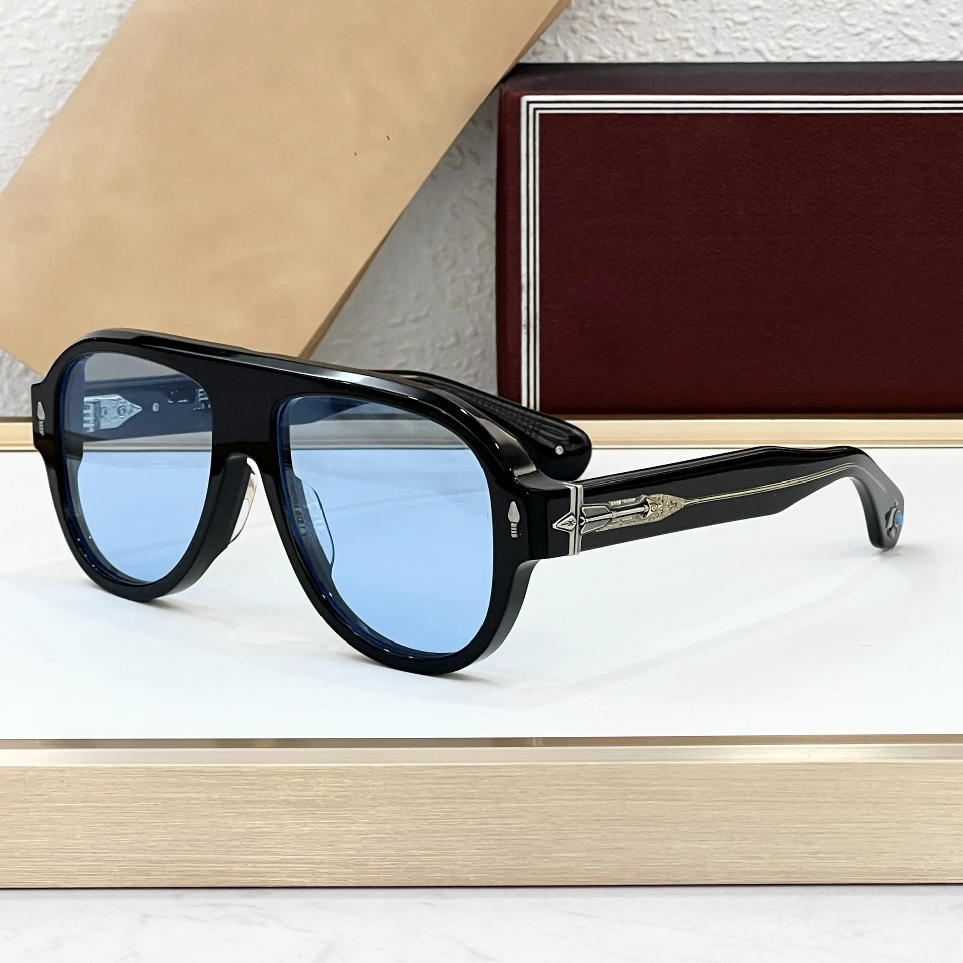 

Rectangle Pilot Acetate Sunglasses Unisex UV400 Protection Trendy Fashion Handcrafted Retro Pilot Style Eyewear 2026 New