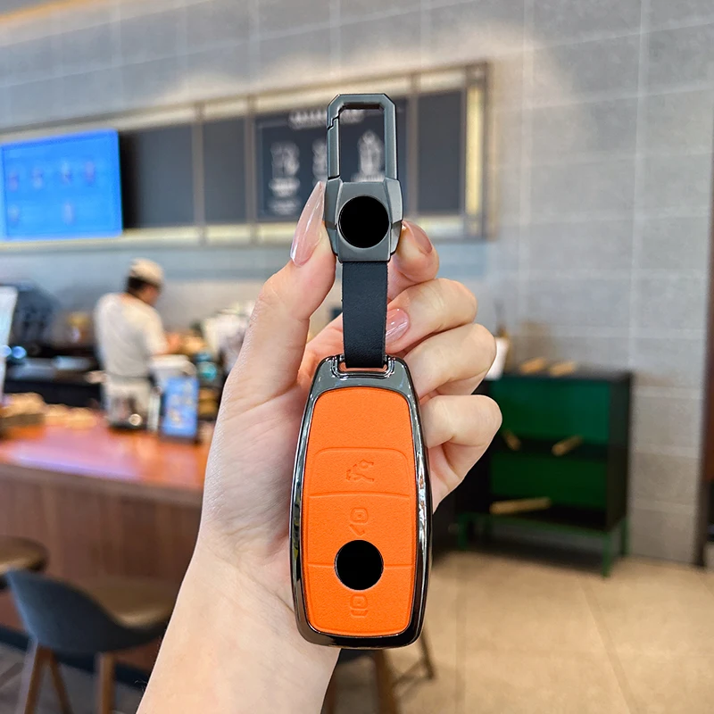 مناسب لحافظة مفاتيح مرسيدس بنز فئة C E A B S GLE GLA GLB GLC GLS AMG W176 177 203 204 205 211 غطاء مفتاح سلسلة مفاتيح