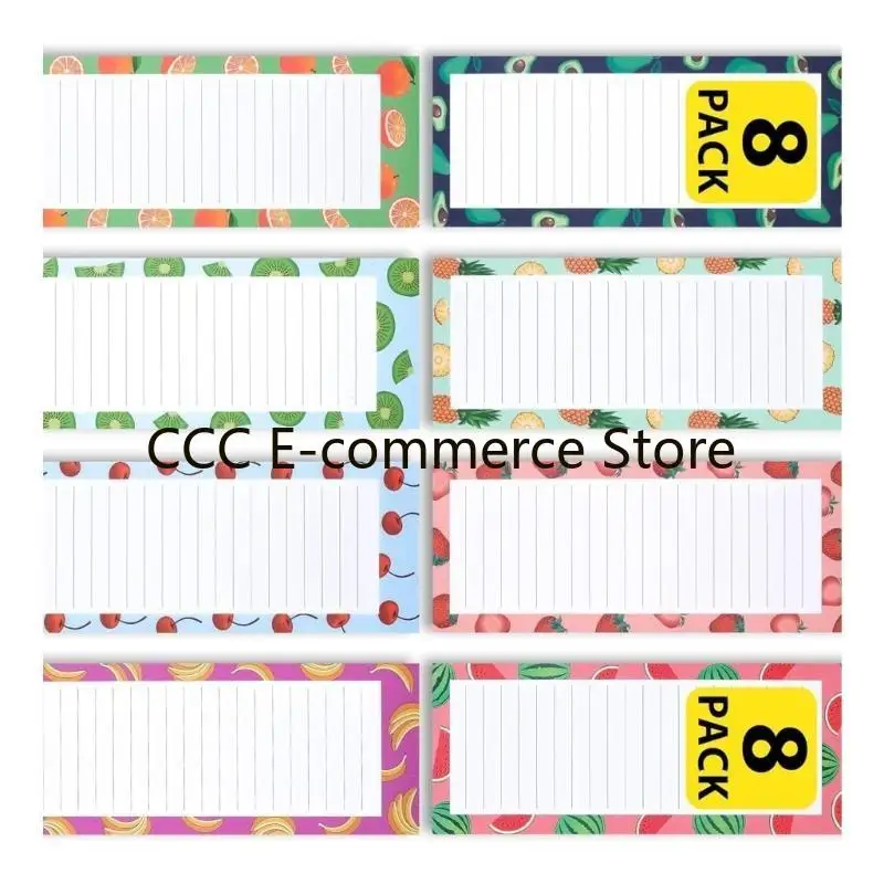 8 Pcs Sticky Note Notepads Grocery List Magnet Pad for Office R58A
