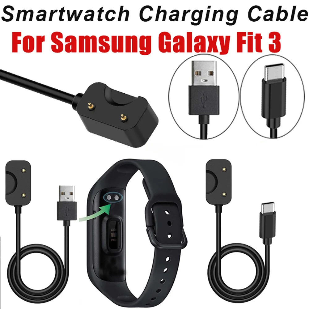 USB/USB C Charger For Samsung Galaxy Fit 3 Charger Watch Adapter USB / USB C Charging Cable Cord Magnetic For Samsung Fit 3