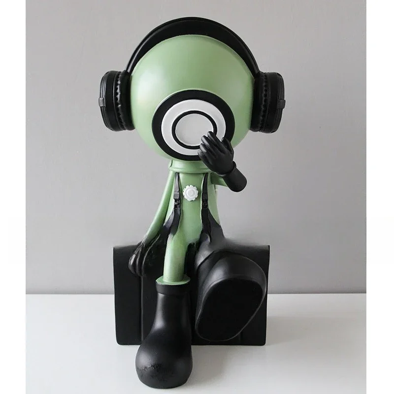 หูฟังการ์ตูนเรียบง่ายทันสมัย ของตกแต่งรูปนักบินอวกาศ เทรนด์ยอดนิยมในอินเทอร์เน็ต ของตกแต่งห้องนั่งเล่น