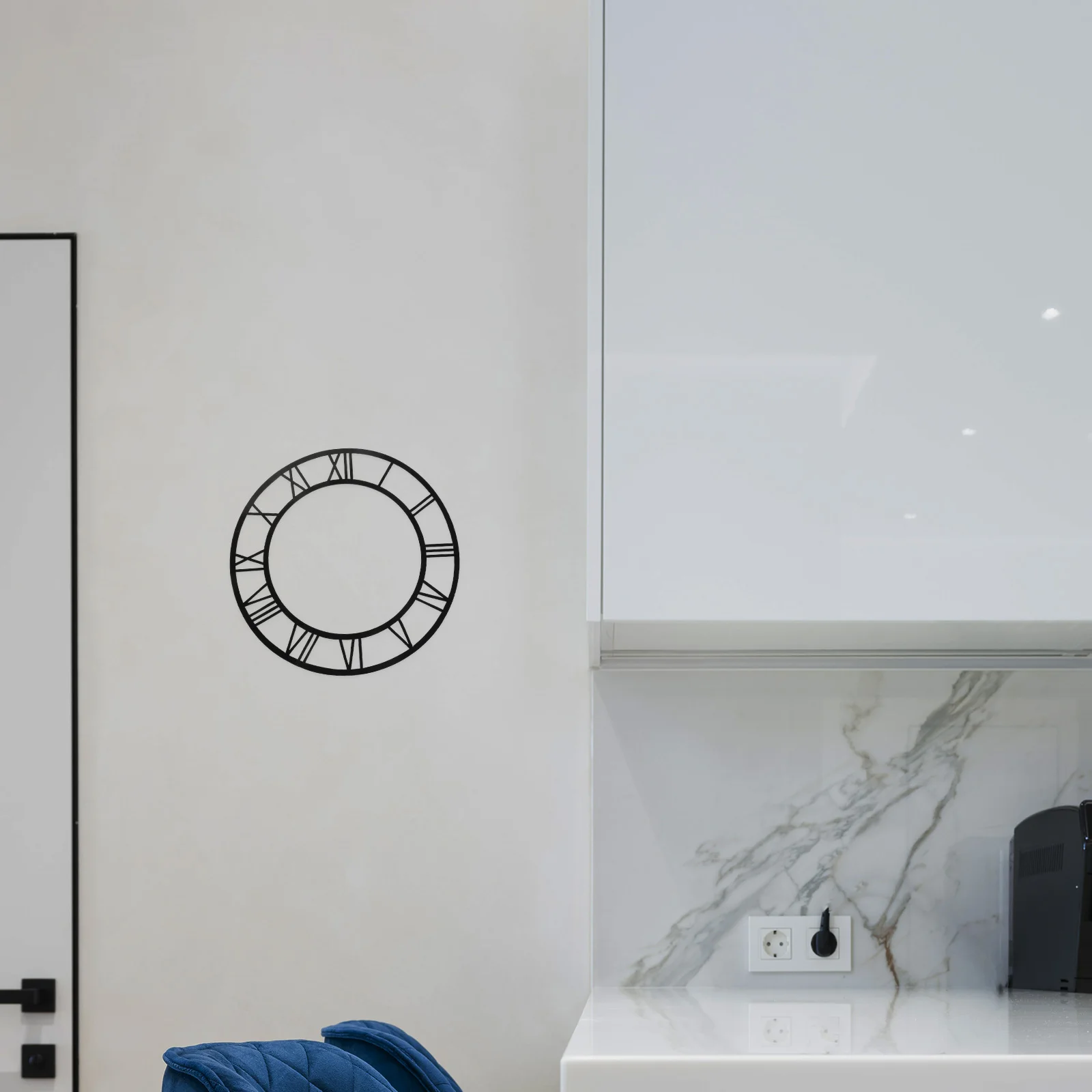 

2pcs Clock Numerals Stickers Adhesive Wall Mirror Decal Home Decor Circle Acrylic Black Round Roman Digits Dial Smart Watch
