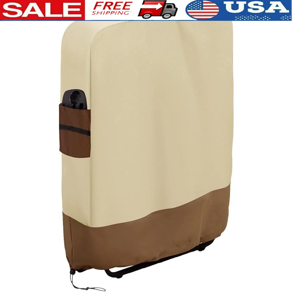 

2Pcs Waterproof Oxford Chair Cover Zero Gravity Folding Chairs Dustproof Outdoor Furniture Protector All Weather 36.7x32.3inch