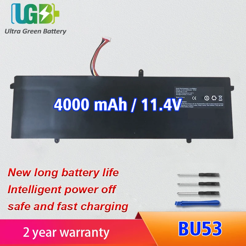 UGB 노트북 배터리, CU53 CT153 용 BU53 배터리, 11.4V, 4000mAh, 45.6Wh, 신제품