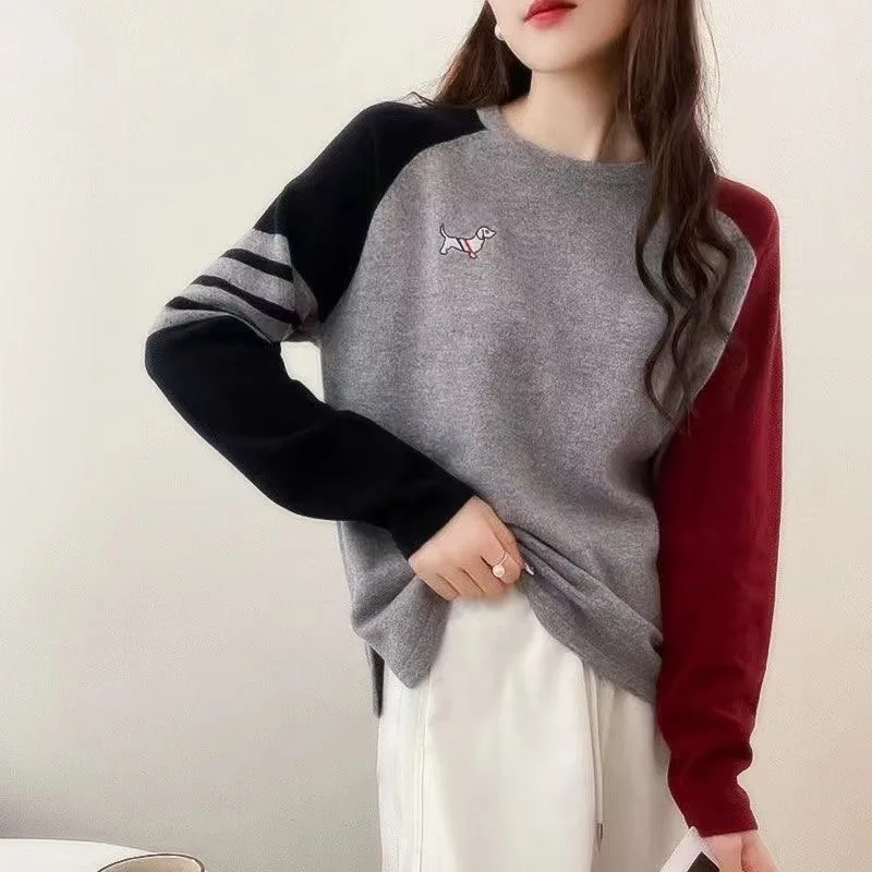 명품 Autumn Golf Wear Women 2024 New Golf Knit Fashion Embroidery Windproof Knit Top High Quality Golf Sweater Women Golf Clothes