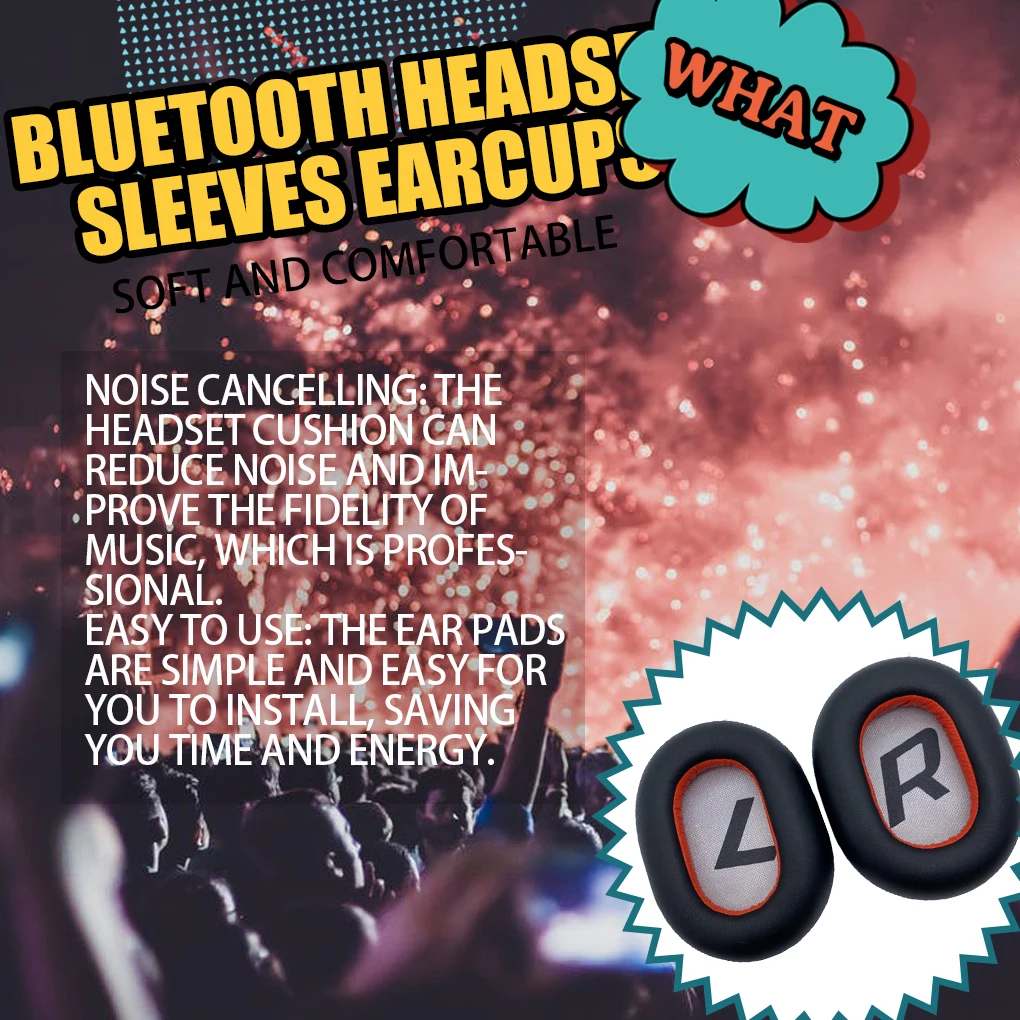 Oreillettes en cuir pour Communautés tronics BackBeat Pro 2, coussinets de remplacement pour téléphone, coussin en éponge pour sauna, noir, 2 pièces