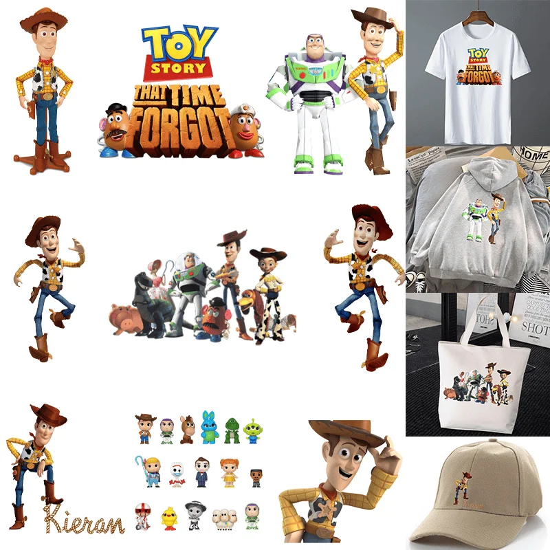 Toy Story Buzz Astral Jessie Woody Naszywki termoprzylepne na ubrania DIY Naklejki do naprasowania na ubrania Wzór winylu