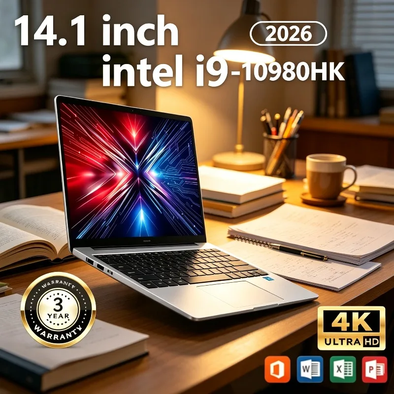 Laptop High Performance Intel Core i9 10980HK 16GB DDR4 2TB SSD Gaming Notebook Computer PC Gamer Office Portable 14.1