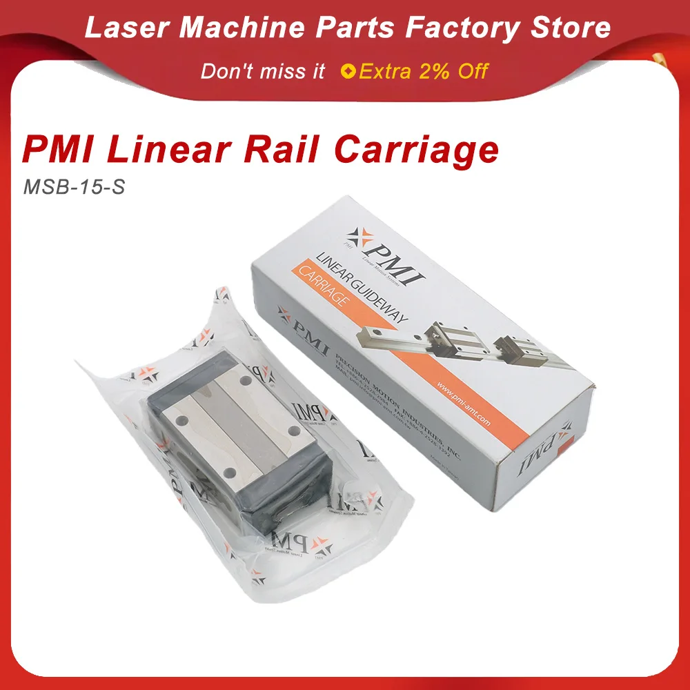 For CO2 Laser Cutting and Engraving Machine Universal Metal PMI Linear Guideway Carriage