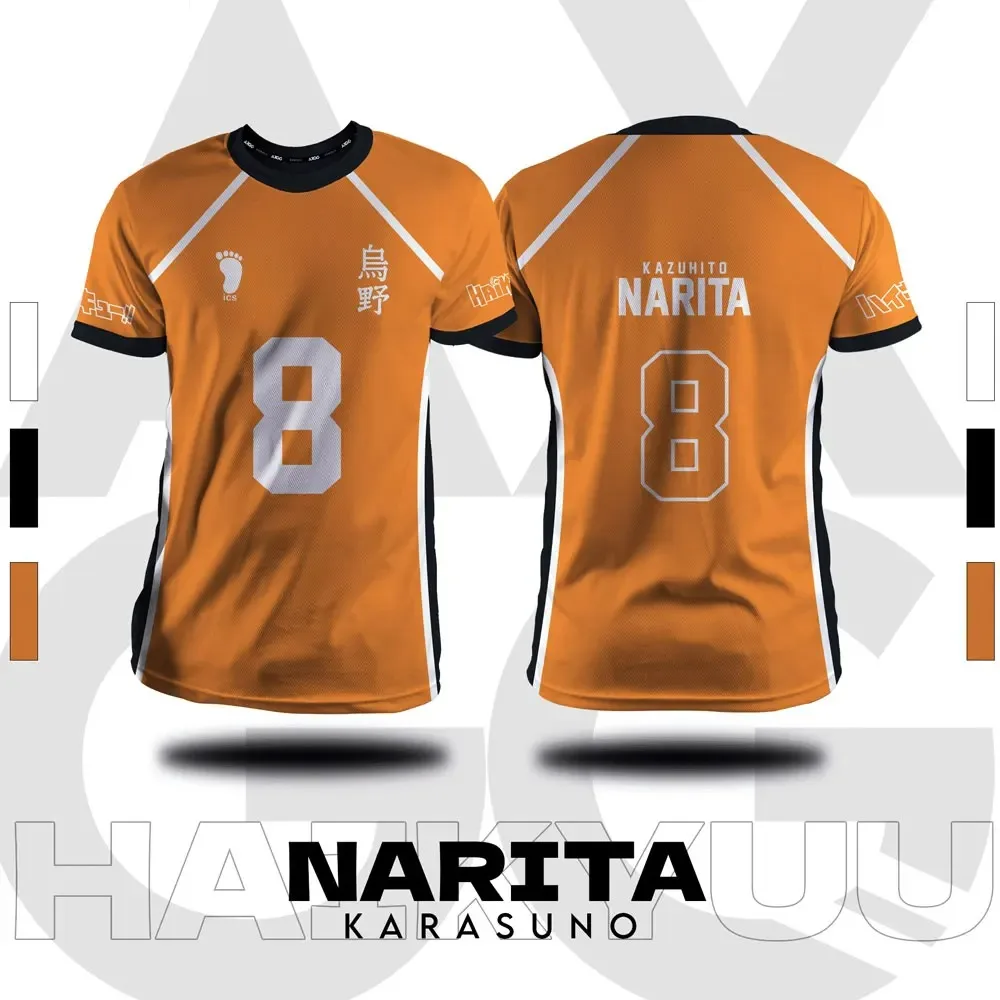 Haikyuu Fukurodani Orange Cartoon Anime Cosplay Men Jersey Summer Short Sleeve Children Unisex Tee Top New Fashion Women T-shirt