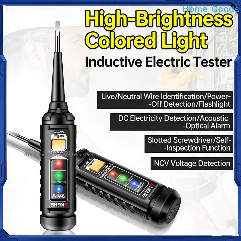preferredOne-word Screwdriver Tester Highlight Color Indicator Light Professional Electrician Induction Teste Pen Test Tools