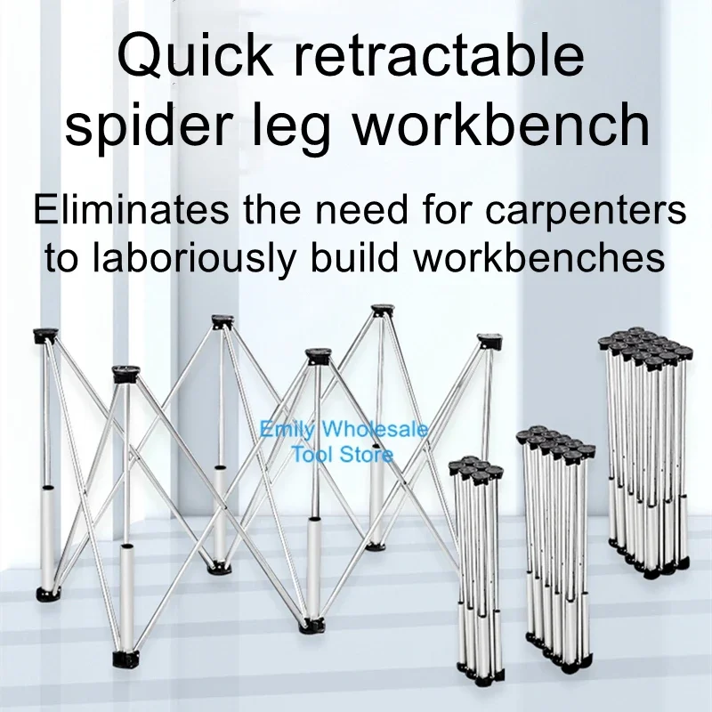 Aluminum alloy multifunctional support Spider-leg worktable carpenter's telescopic worktable foldable and convenient to carry