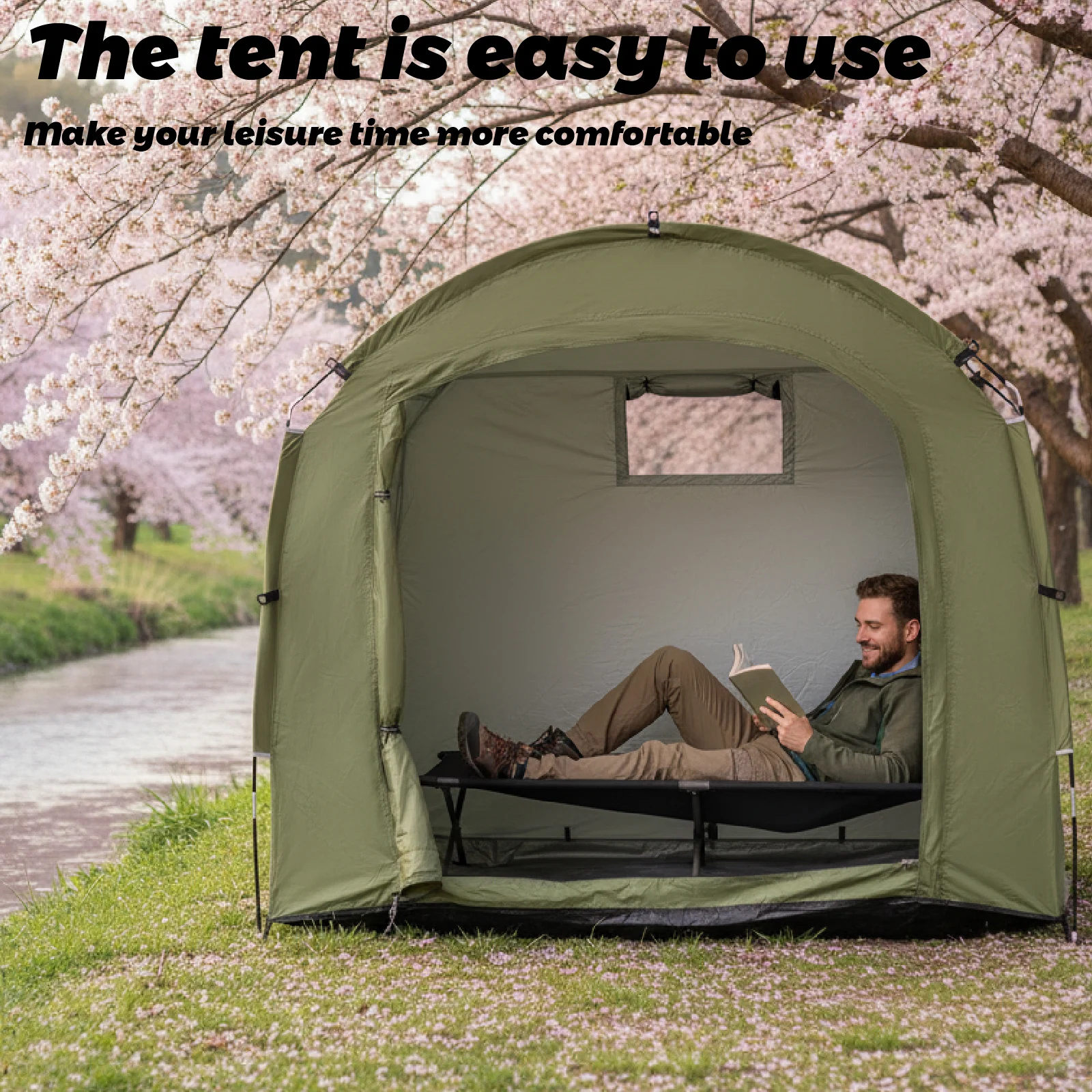 Portable Outdoor Private Travel Tent Bicycle Rain Shelter Thickened Oxford Cloth Suitable for Outdoor Hiking and Cycling view 6