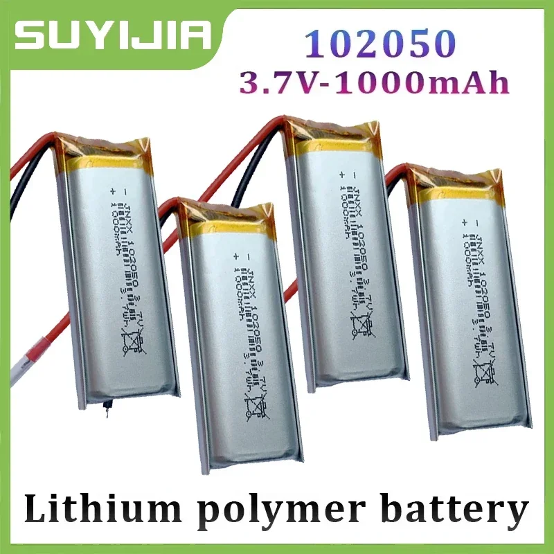 

102050 1000mAh 3.7V Lithium Polymer Rechargeable Battery GPS Fingerprint Lock Positioner Digital Electronics Beauty Instrument