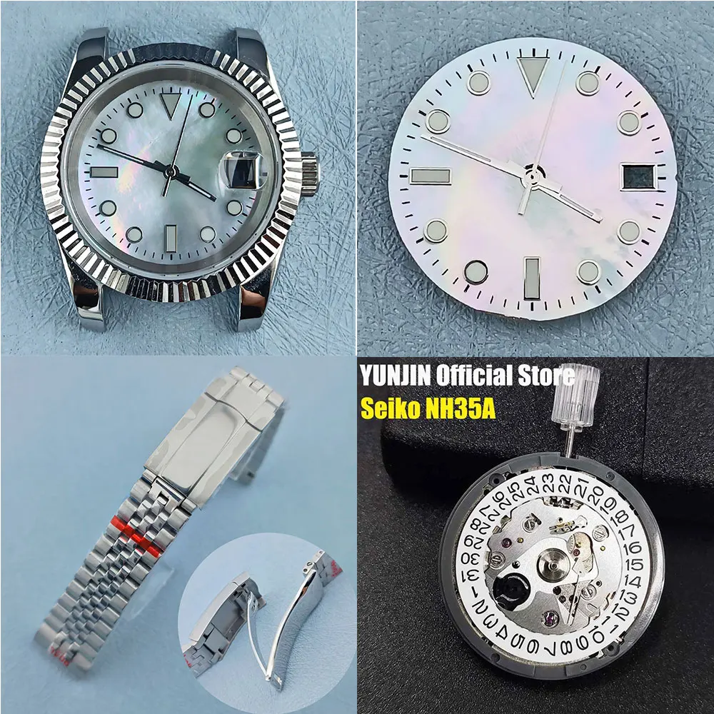 

39mm NH35 Men's Single Calendar watch case suitable for NH35 movement mount 316L stainless steel sapphire glass 10bar waterproof