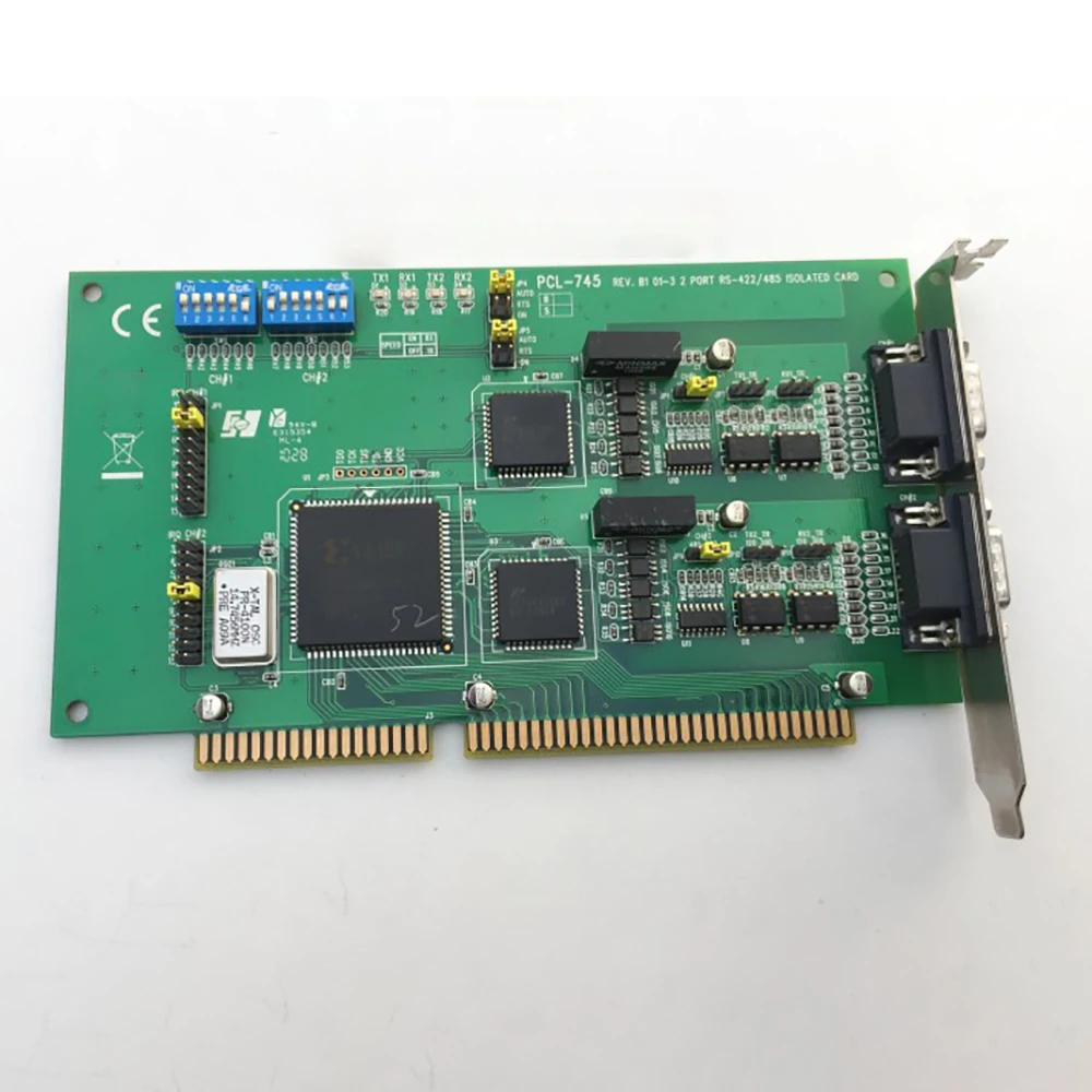 2-Port RS-422/485 ISA Serial Card Communication Card For Advantech PCL-745 REV.B1