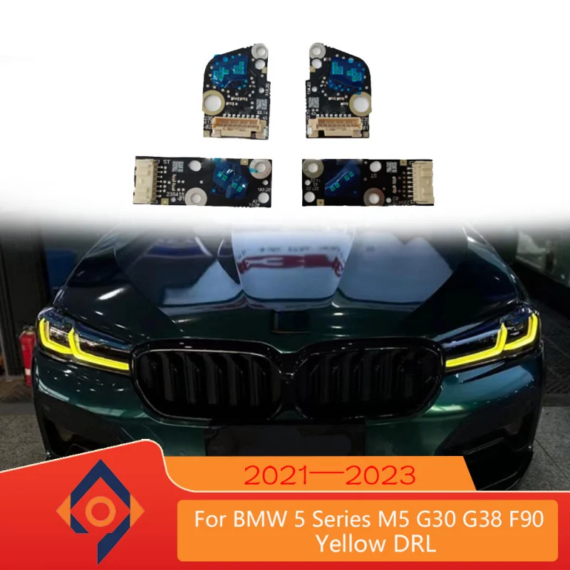 

Car Yellow Light Source Chip For BMW 5 Series M5 530 G30 G38 F90 2021-2023 Golden Eye DRL Laser Daytime Running Lights Module