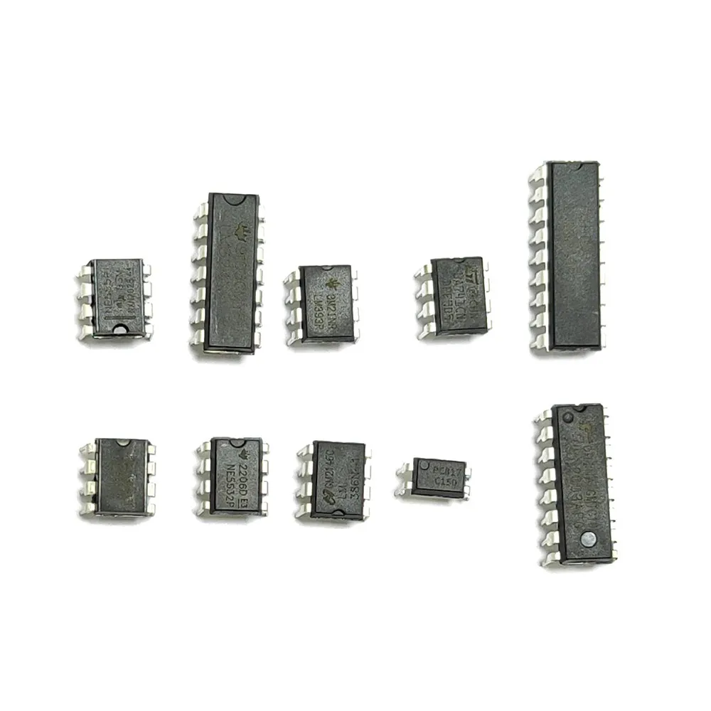 85PCS Integrated Circuit Chip Kit 10 Specifications IC-NE555 IC-LM324 IC-LM358 DIP Single Precision Timer Combination kit