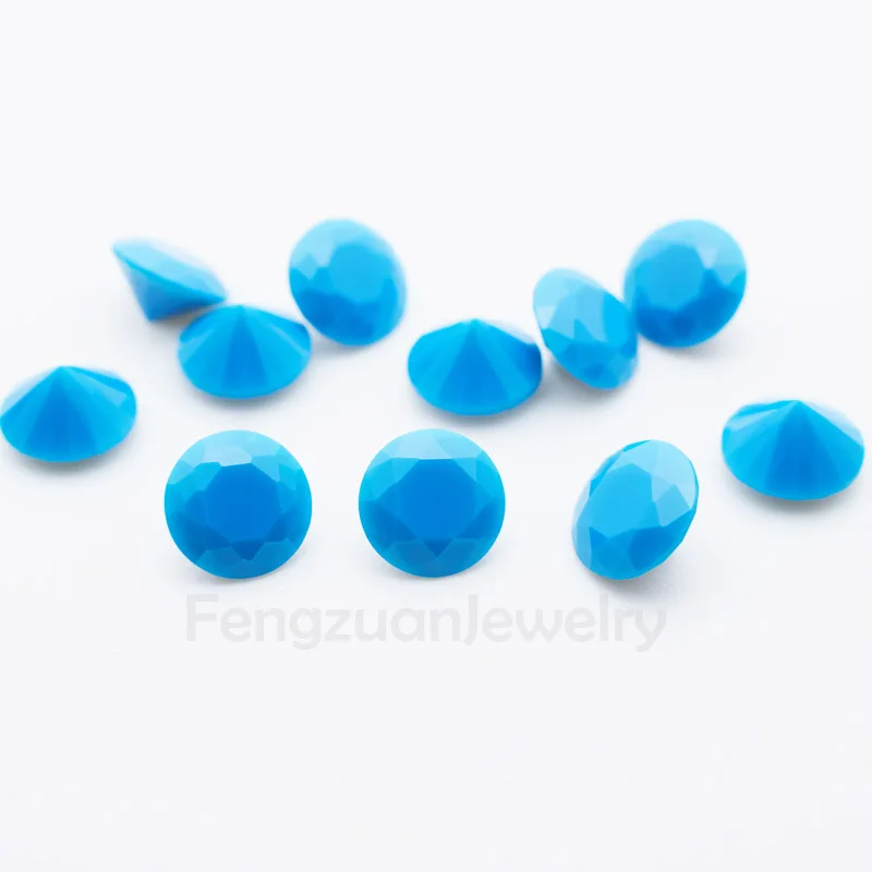 50pcs/bag 4-10mm 5A Quality Nano Stone Round Brilliant Cut Green Blue Pink Yellow Nano Gemstone for Jewelry Watch Making DIY