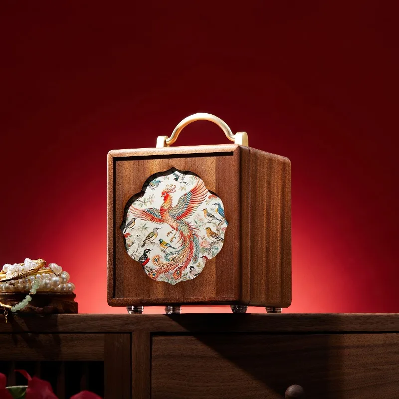 

Solid Wood Storage Box Wedding Gift Dowry Gift Jewelry Box Chinese Retro Portable Jewelry Jewelry Boxes Organization