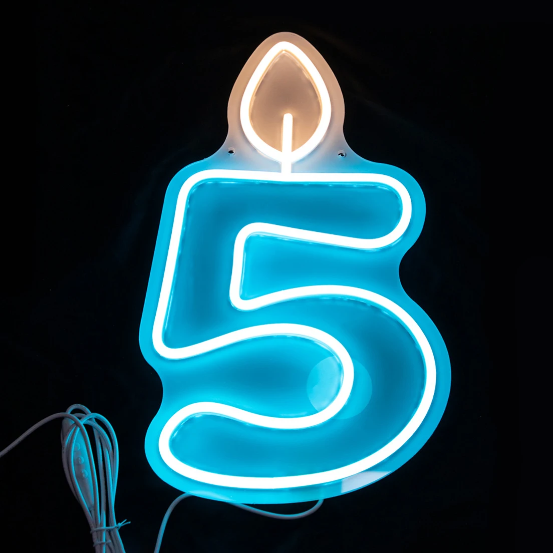 0-9 Numer urodzinowy Neonowe światła 40 cm LED Numer świec Neonowe światło na przyjęcie urodzinowe Dekoracja stołu Baby Shower