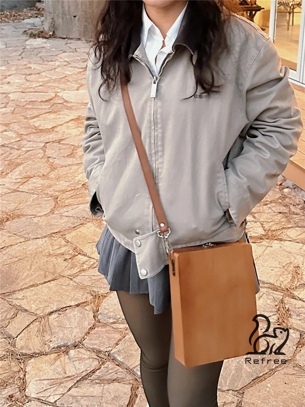 

Walnut Wood Box Menger Writer Outdoor Portable Document Case Single oulder Crossbody Art Student Painru Leather Goods