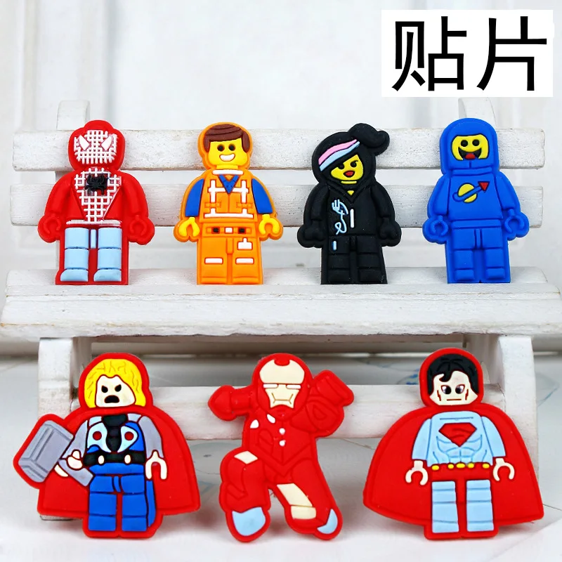 100pcs Cartoon Diy Semi-Manufactures Trinkets Silicone Patch PVC Paster Stickers For Mobile Phone Case Cover Earphone Case Shoes