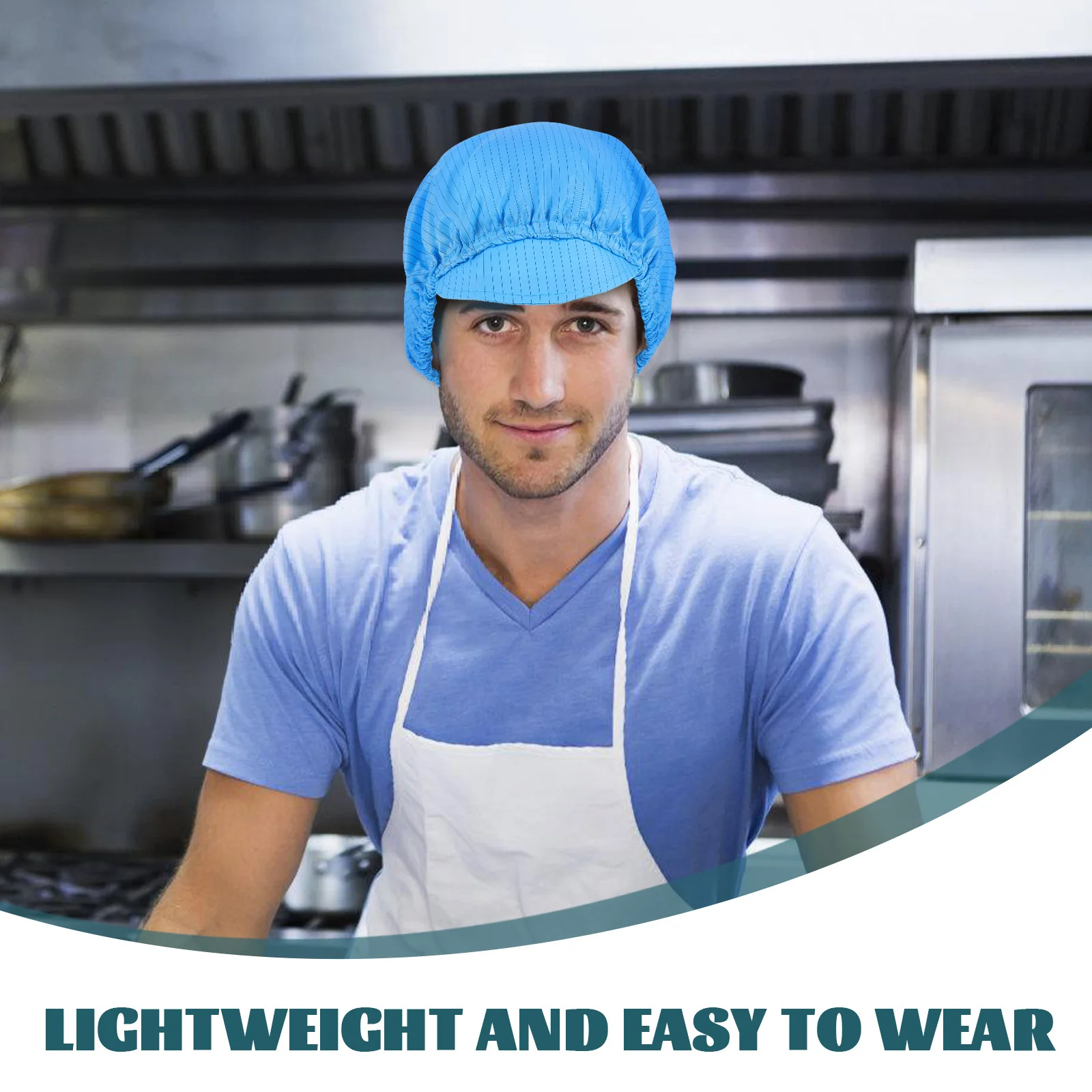 5 Stück professionelle antistatische Kappe, langlebige Schutzhut für statisch empfindliche Umgebungen, blaue antistatische Kappe