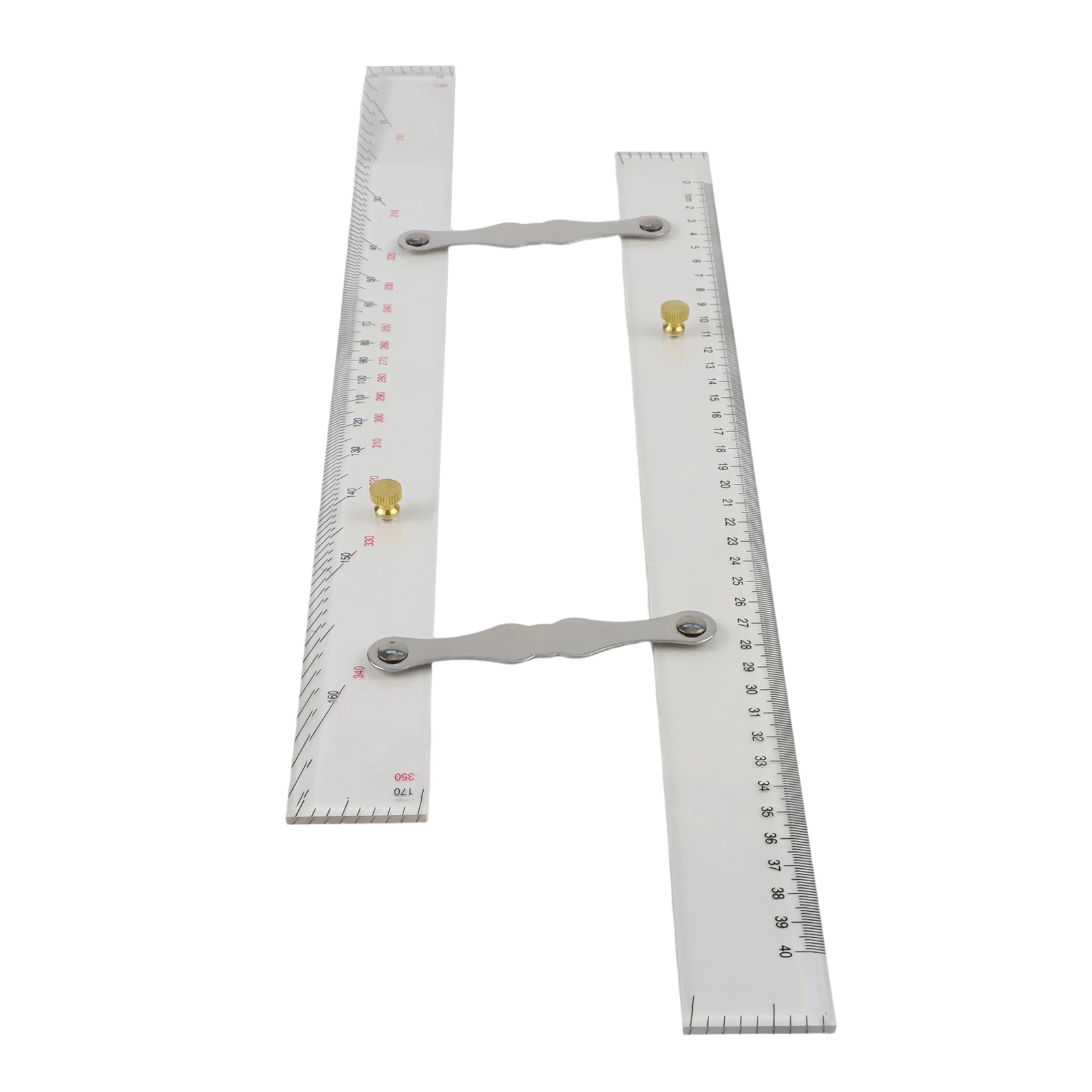 45cm Transparent PVC Parallel Ruler With Aluminum Chain For Plotter Navigation Chart Divider Measurement Marine Tool