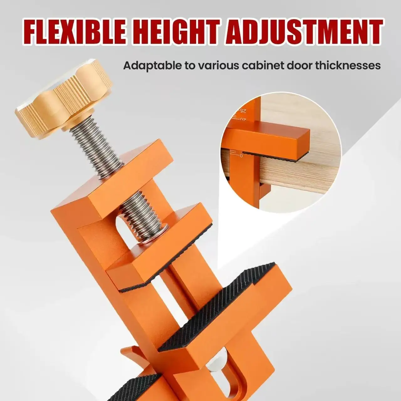 Woodworking Cabinet Door Installation Jig, Door Panel Installation Rebounding Device Drilling Tool 2 in 1 Quick Positioning Tool