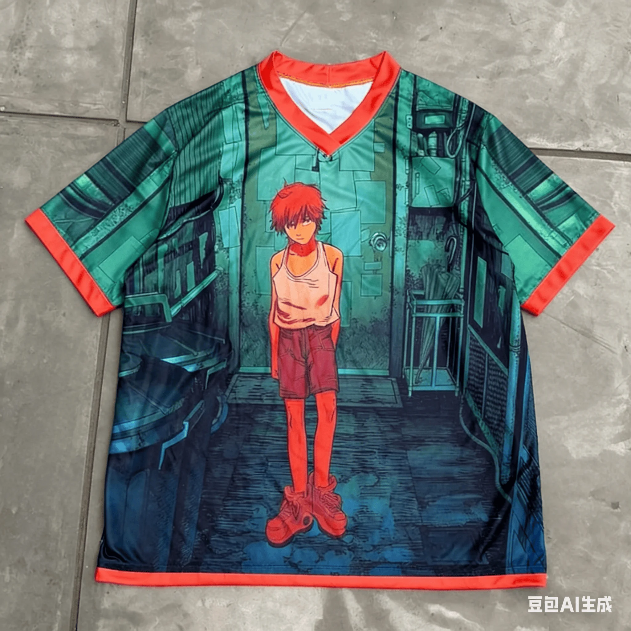 Adult and Children Chainsaw Man 3D Print Japanese-style Industrial Scene Parent-child, Couple T-shirts, Shorts Friends