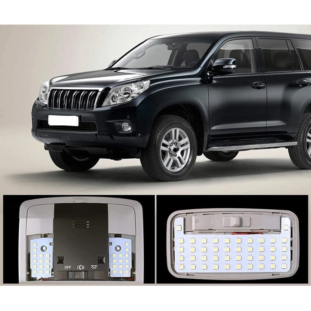 Untuk Toyota Land Cruiser Prado Seri 150 lampu kamar LED sedang terlambat TX-L untuk 5 tempat duduk hanya TRJ150 GRJ150 GRJ150 GRJ151 C