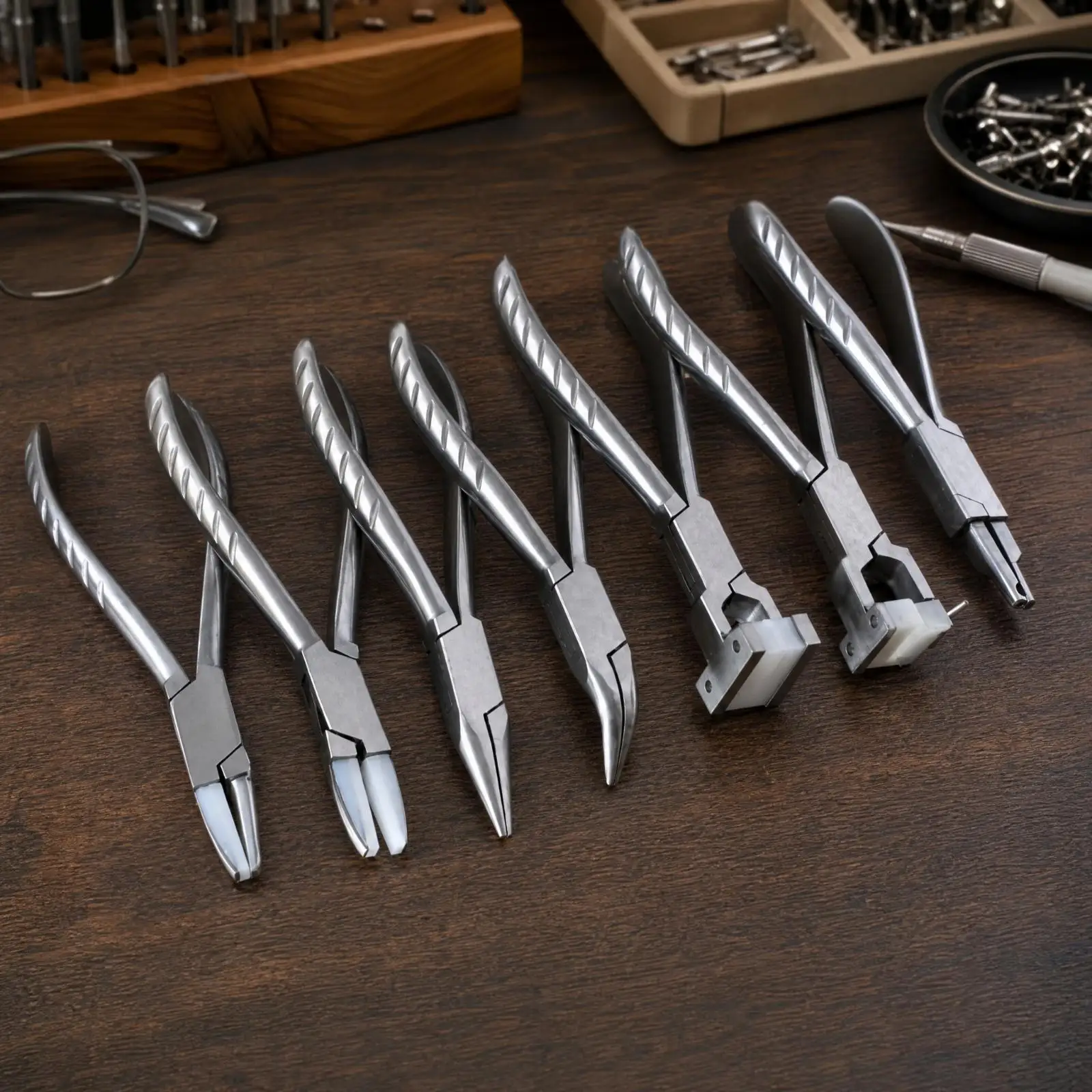 Precision Optical Repair Pliers for Eyeglasses Stainless Steel Jaw Compact Size Ideal for Handmade Eyeglasses Parts
