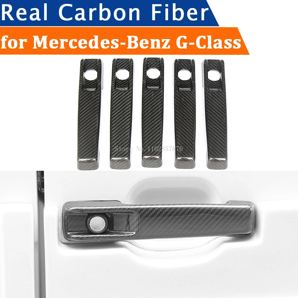 

For Mercedes-Benz G-Class W463 1990-2018 Car Accessories Real Carbon Fiber Door Handle Cover Frame Sticker Exterior Trim Bodykit
