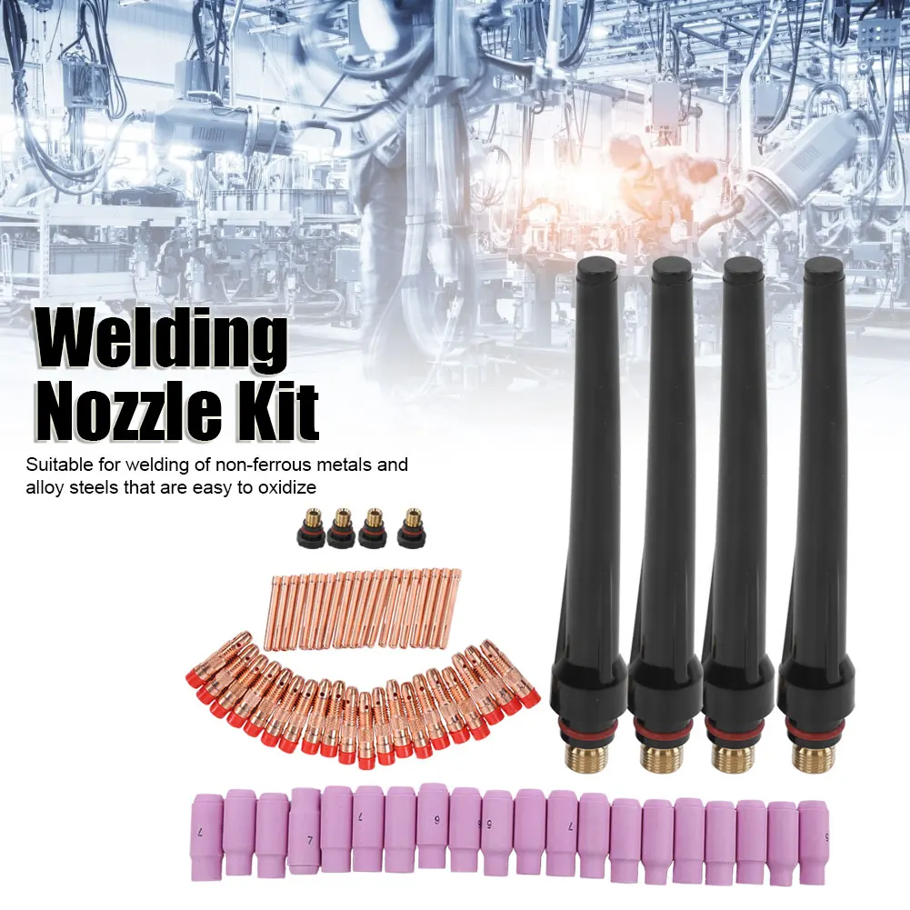 TIG Welding Torch Kit Gas Lens Back Cover Weld Nozzle Accessories WP‑17/18/26 TIG Gas Lens Chuck Welding Torch Back