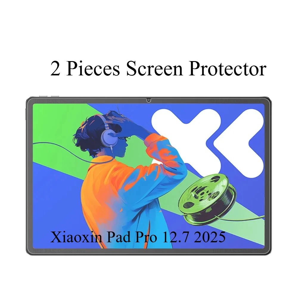 2 Pieces HD Scratch Proof Screen Protector Tempered Glass For Lenovo Xiaoxin Pad Pro 12.7 2025 Tablet Oil-Coating Hard Film
