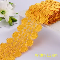 African Lace Trim For Clothing Accessories DIY Lace 1Yards Ribbon Embroidered Parches for Wedding Dress Decoration Lace LA1013