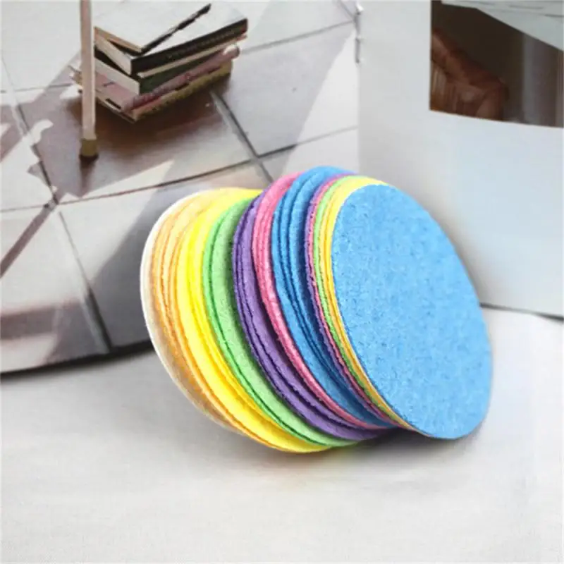 1/5/10 PCS Natural Biodegradable Wood Pulp Cotton Exfoliating Cleansing Wash Sponge Compressed Makeup Remover Wash Sponge