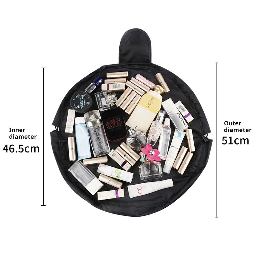 Women Drawstring Cosmetic Bag Travel Storage Makeup Bag Organizer Female Make Up Pouch Portable Waterproof Toiletry Beauty Case