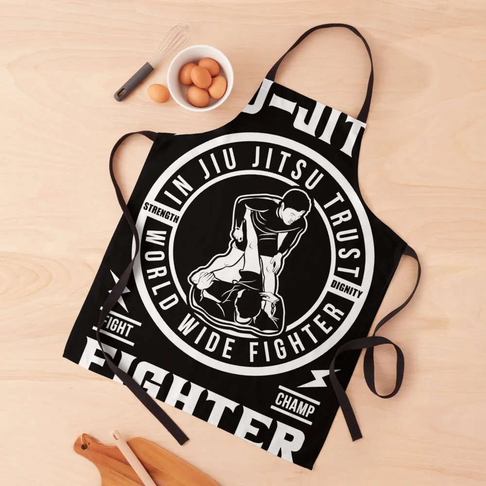 

Vintage Fighter Brazilian Jiu-Jitsu Apron kitchen woman Barista Kitchen Things And For Home Chef Uniform Woman Apron