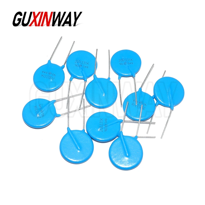 

10pcs Varistor 20D102K 20D112K 20D121K 20D151K 20D180K 20D181K 20D182K 20D201K 20D220K 20D221K Piezoresistor
