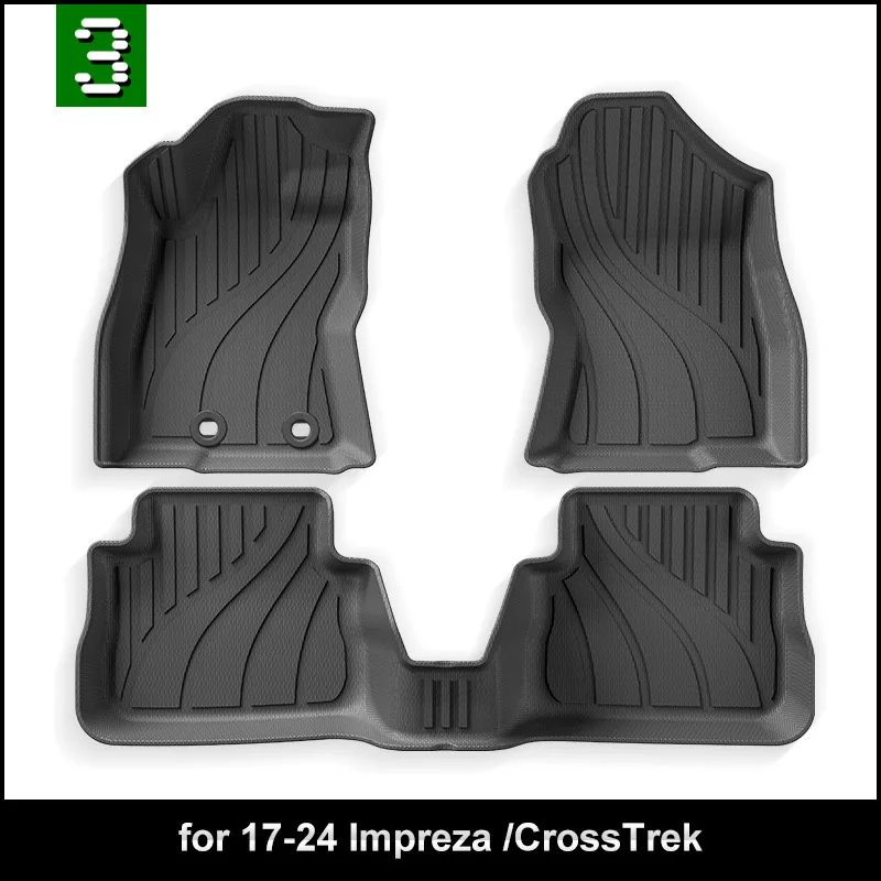 

For Subaru Lmperza/CrossTrek 17-24 Car Trunk Mat TPE Foot Mat All Weather Anti-Slip Rear Trunk Pad Cargo Liner Anti Dirty Pad