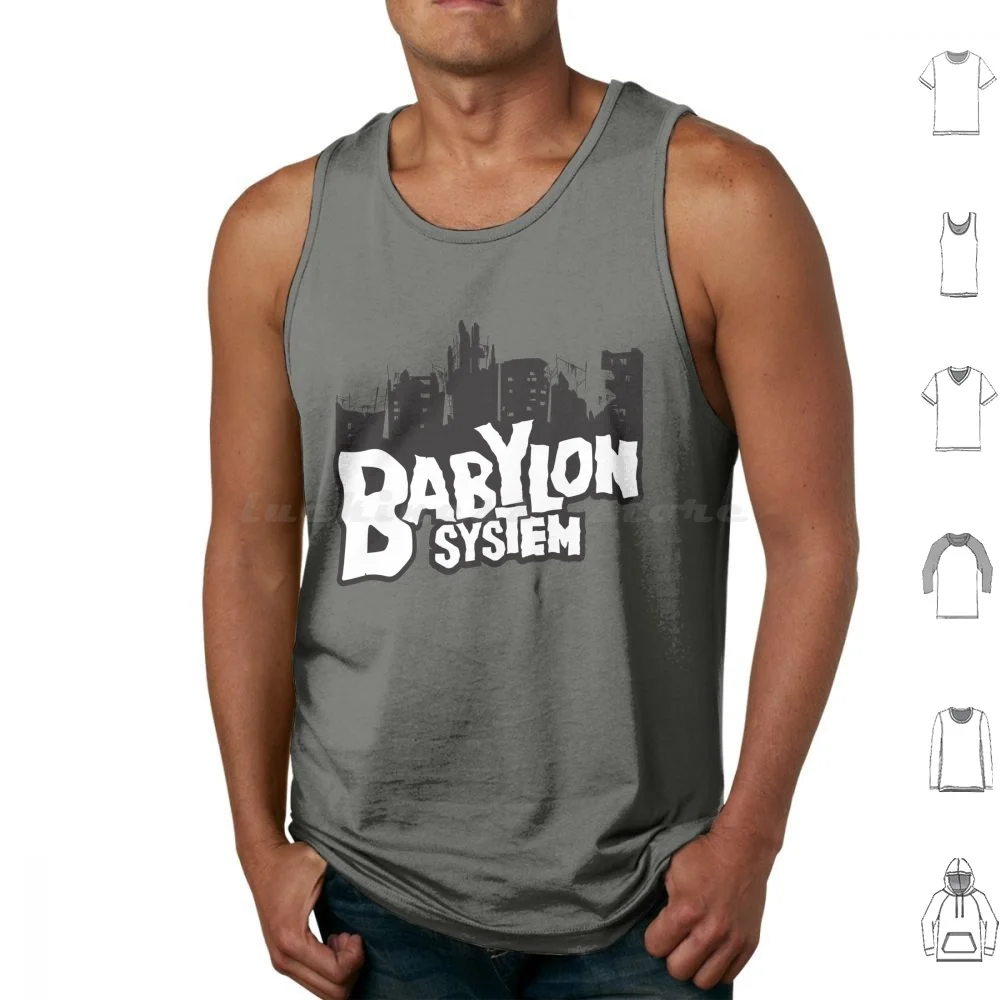 Babylon System Tank Tops Vest Sleeveless Mash Down Babylon Babylon System Reggae Rasta Rastafari Babylon Must Fall Jah Peace