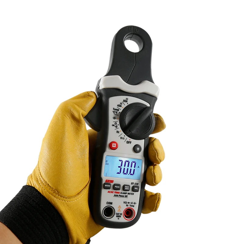 CEM Digitale stroomtang met hoge precisie AC/DC-spannings- en stroommeter Weerstands- en frequentietest DT-338