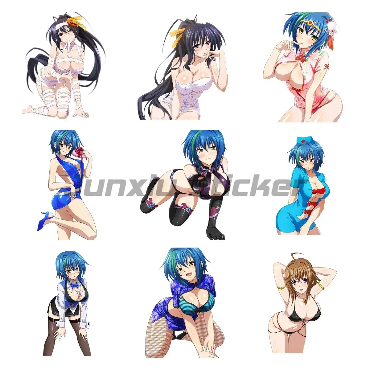 

Сексуальная автомобильная наклейка для средней школы DxD аниме девушка красота Toujou Koneko виниловая наклейка водостойкое окно автомобильный Стайлинг