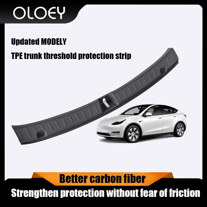 

For Tesla Model Y Rear Trunk Threshold Strip Bumper Protective Cover Car Interior Accessories Trunk Inner Guard 2024