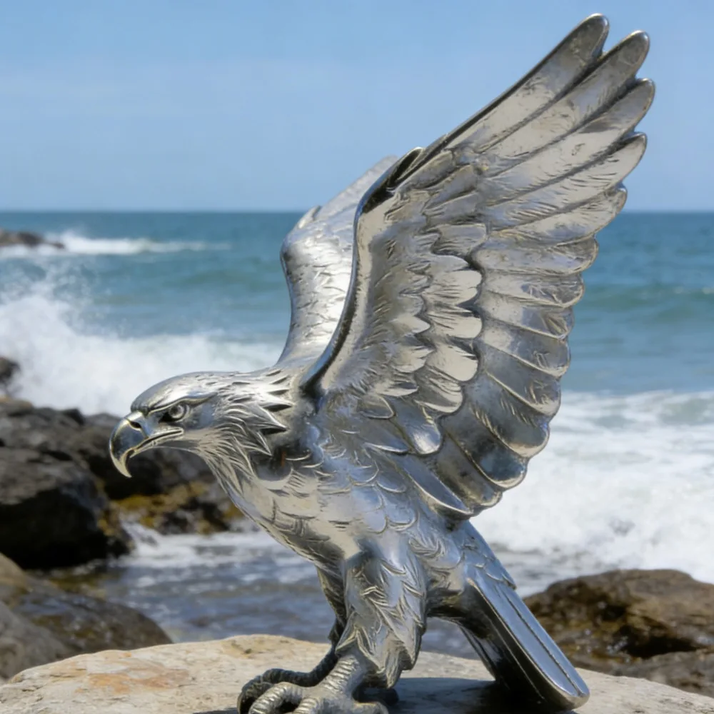 Luxury Stainless Steel Eagle Sculpture Weather-Resistant Garden Landscape Decoration with Modern Design