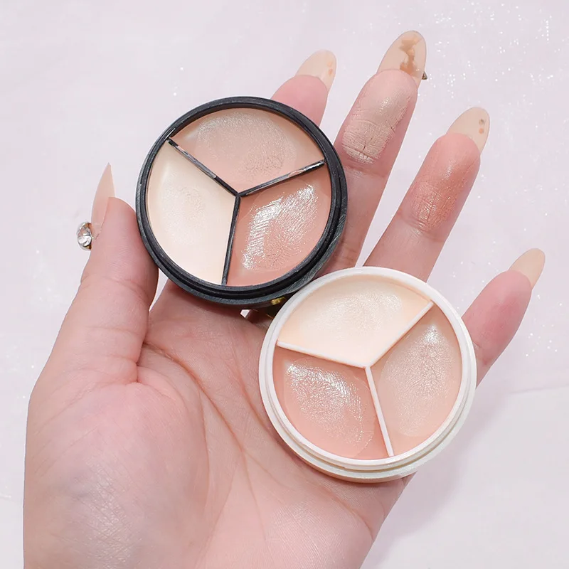 3Color Moisturizing Concealer Palette Full Cover Dark Circles Acne Dark circles are not easy to stick powder Face Makeup