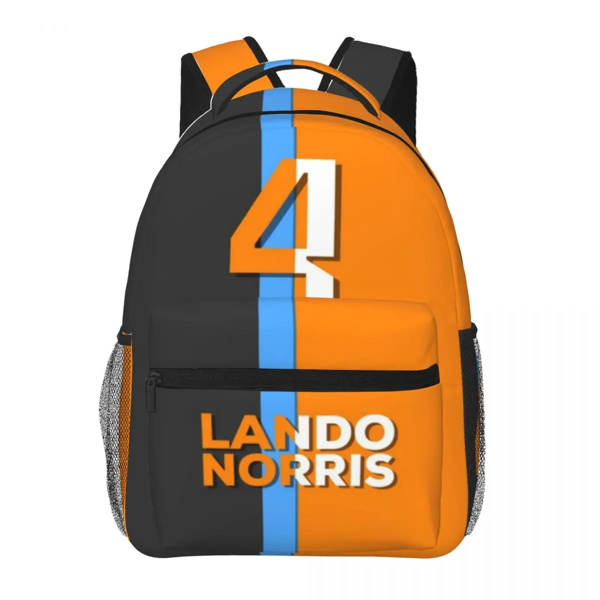 Lando Norris 2022 V2 여아 남아용 대용량 학생 배낭, 경량 방수 배낭, 16 인치